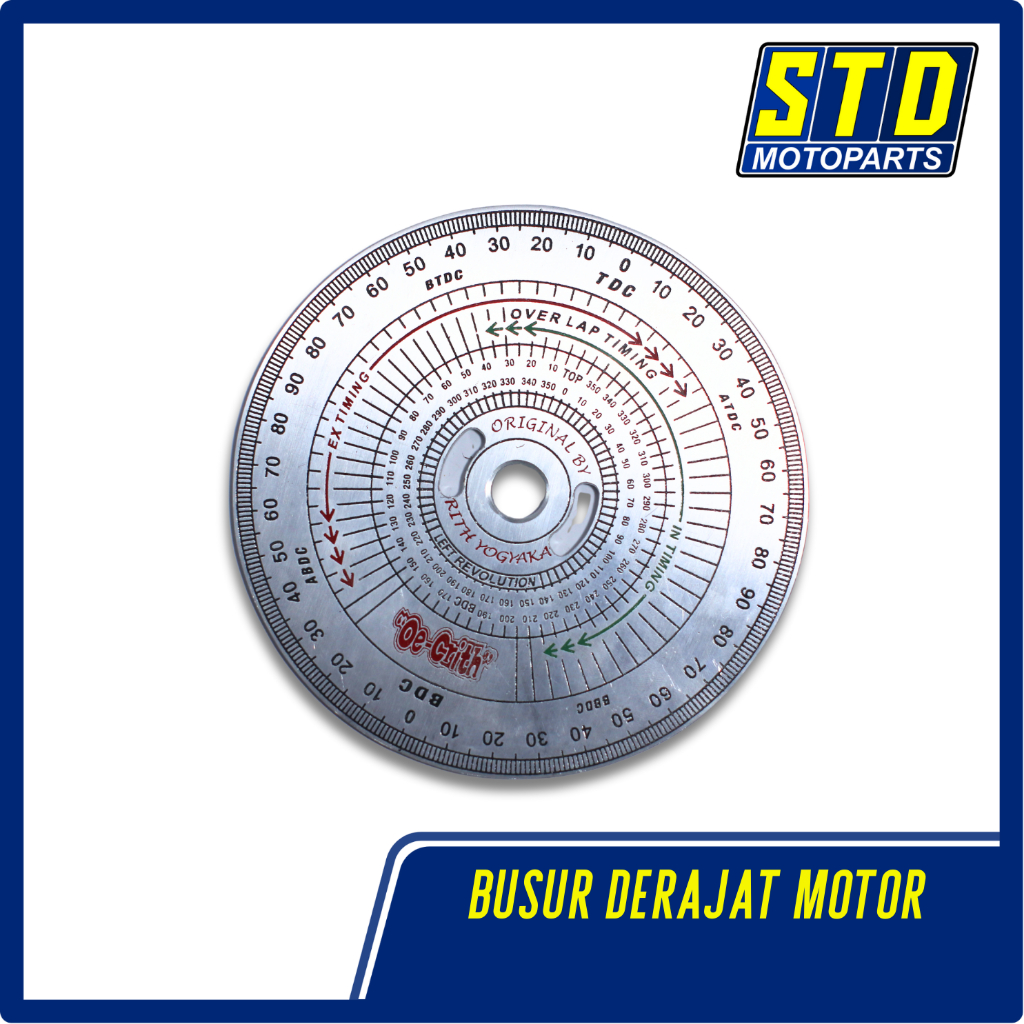 Busur Derajat Motor Aluminium tebal 5 mm