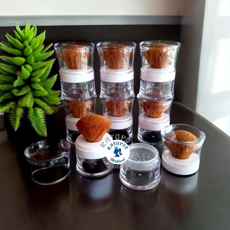 Pot bedak tabur 15 gr acrilic bening RIZA