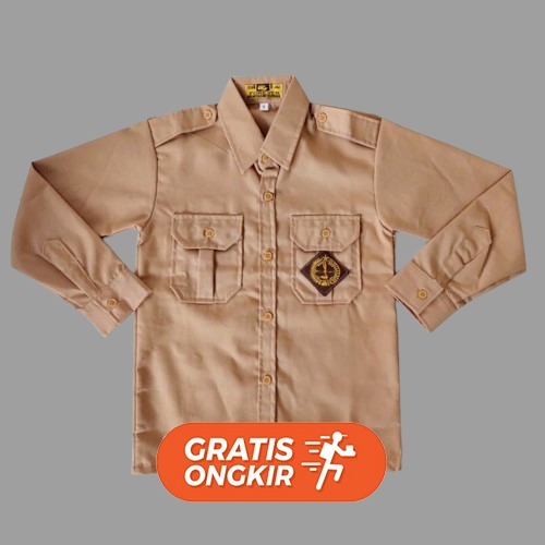 SERAGAM PRAMUKA ATASAN MODEL LENGAN PANJANG ANAK SEKOLAH SD LAKI LAKI BAHAN ADEM