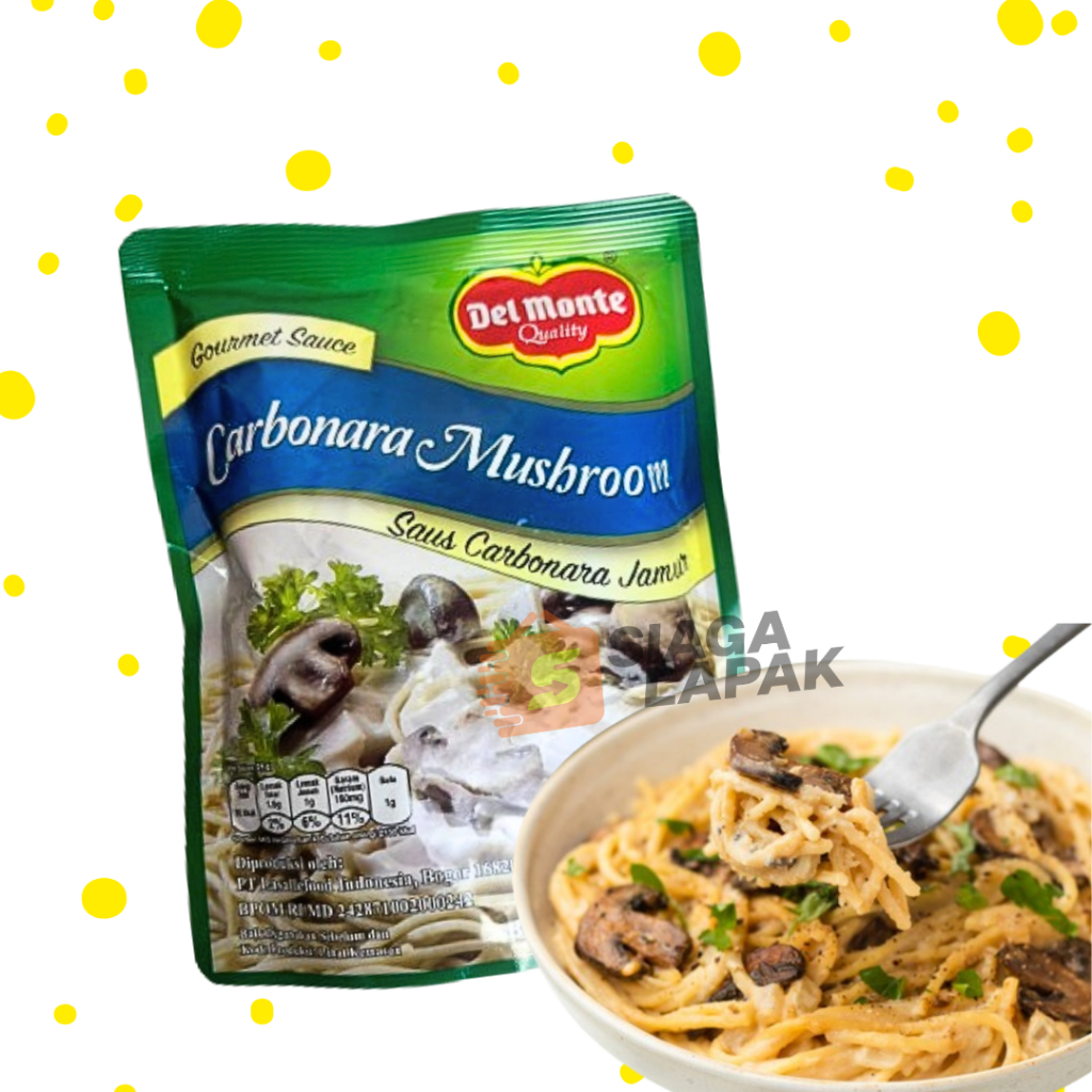 

Saus Carbonara JAMUR Mushroom 180gr Del Monte Sauce [BELI BANYAK LEBIH MURAH]