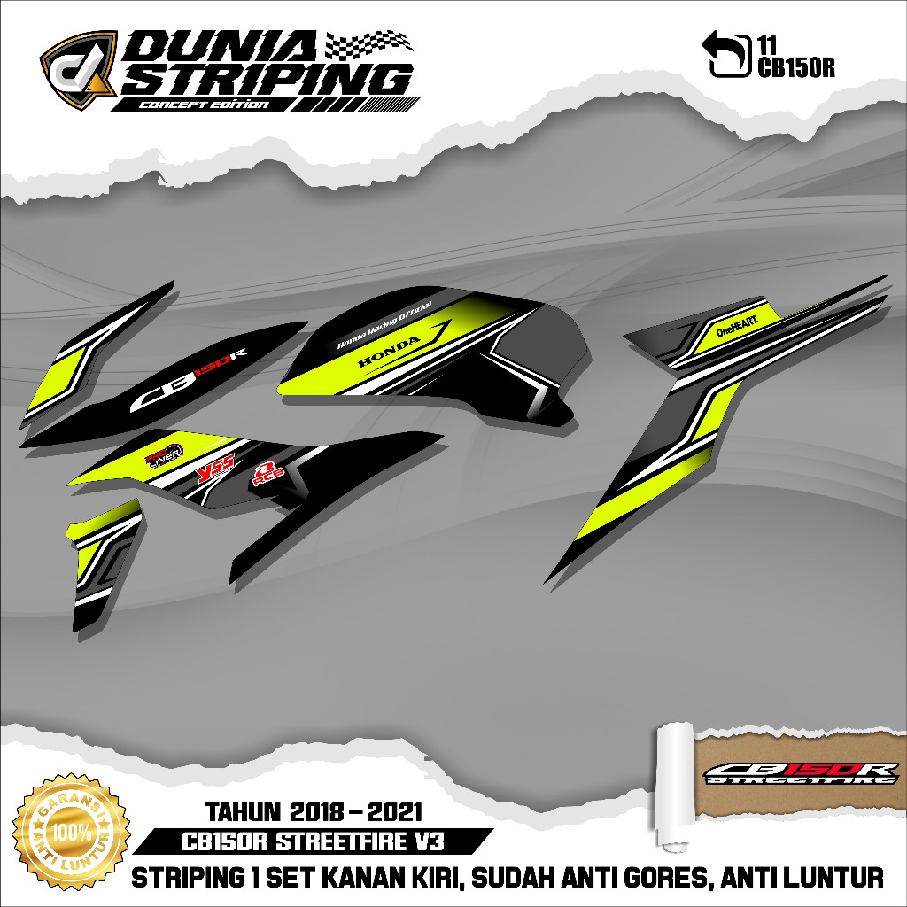 Striping Stiker Lis Variasi CB150R NEW Streetfire 2018/2019/2020