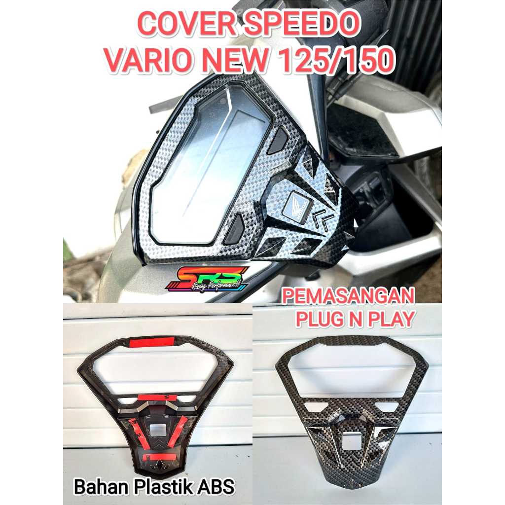 Cover Tutup Body Speedometer karbon vario new 125/150 bahan abs