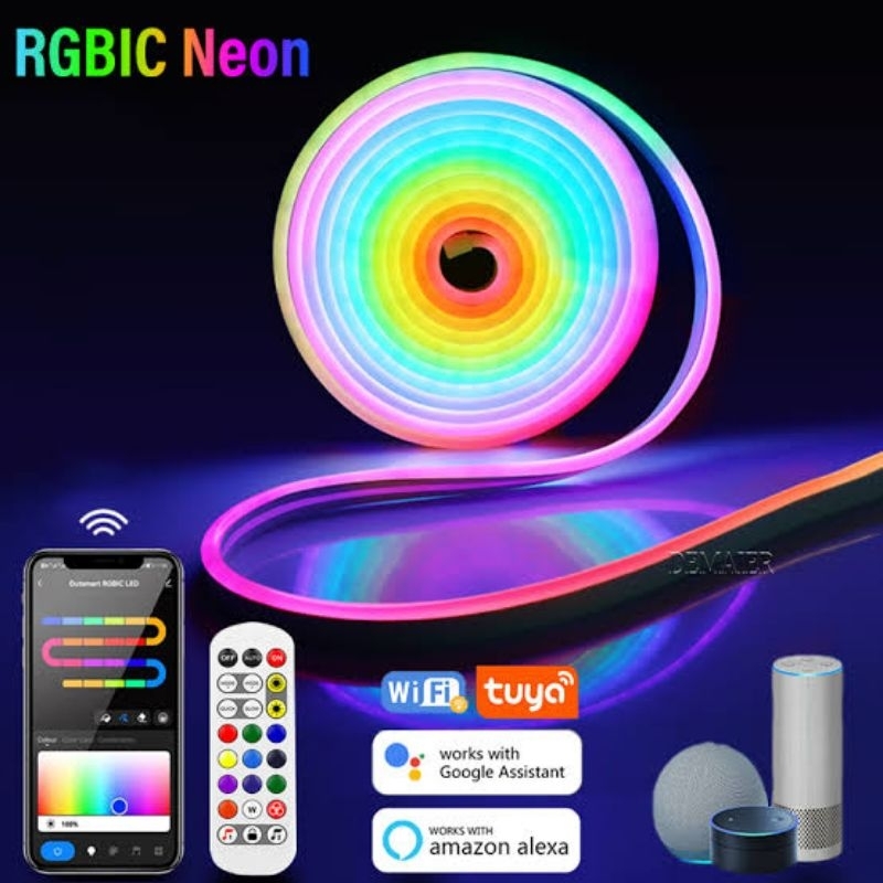 Lampu Neon Flex Running 5 Meter Remot RGB Kamar