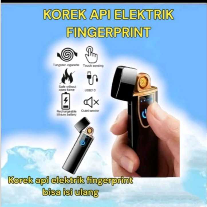 Korek Listrik Finger Touch Sensor Korek Elektrik USB Isi Ulang Hotplain