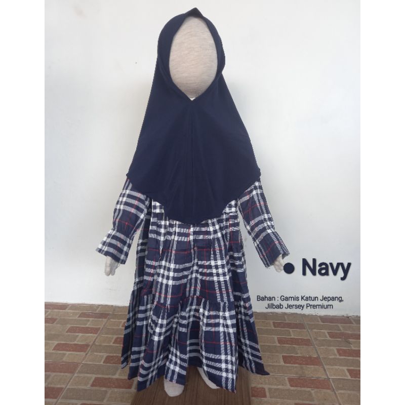 Gamis Anak Kotak-Kotak