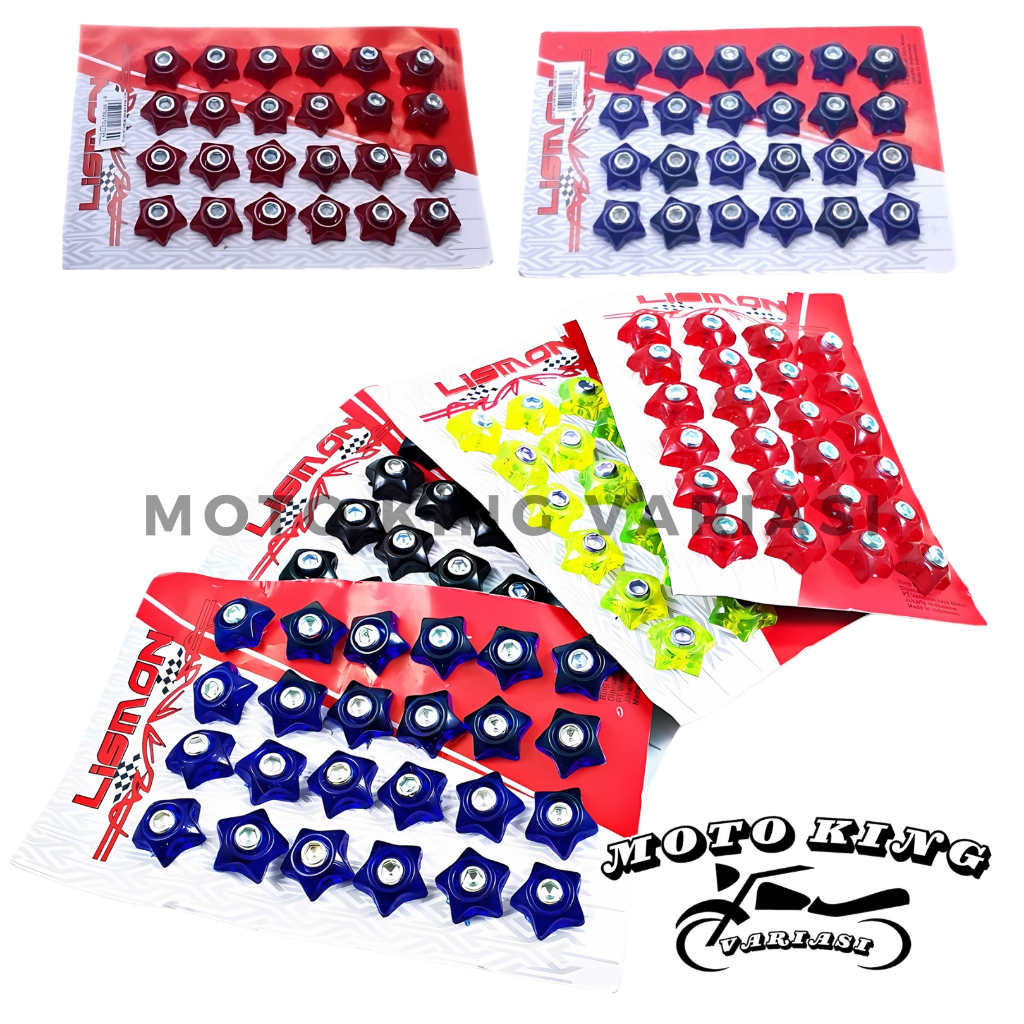 Ring Monel Baut L Mika Mica Bintang Mur Baut Isi 24Pcs Variasi