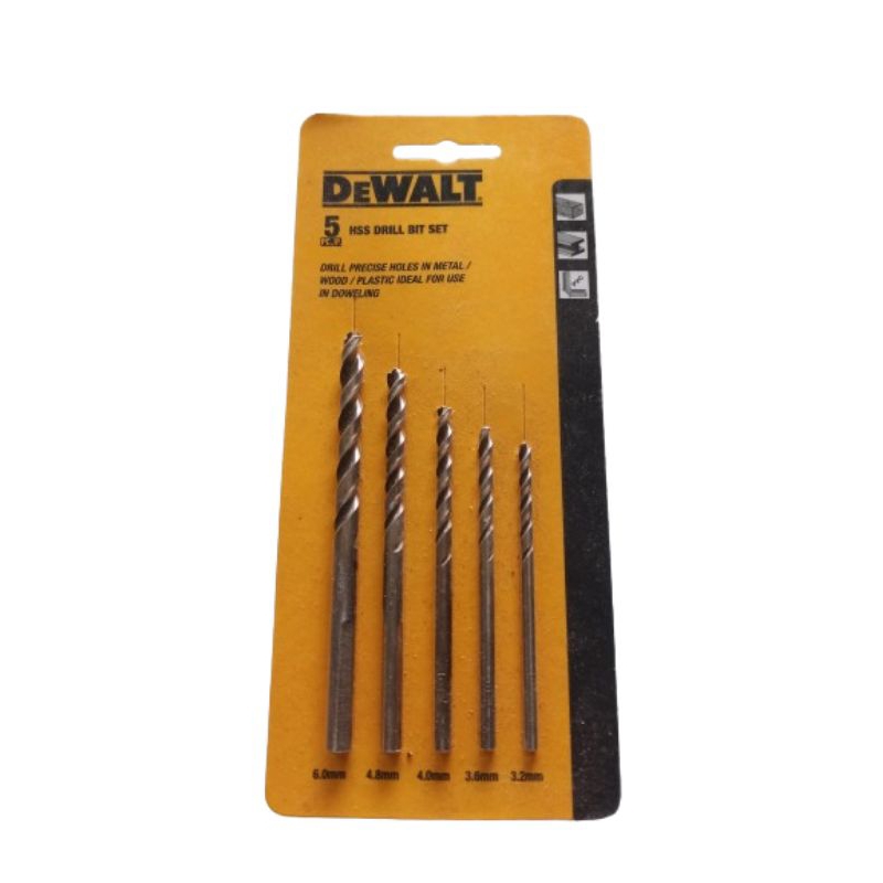 mata bor besi kayu dewalt set 5 pcs