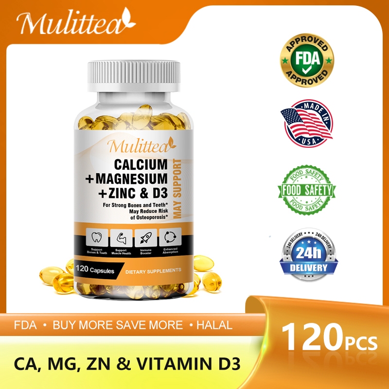 Suplemen Kalsium Magnesium Zinc dan Vitamin D3 120 Kapsul