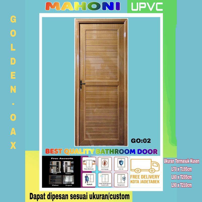 Pintu Kamar Mandi UPVC Mahoni 02