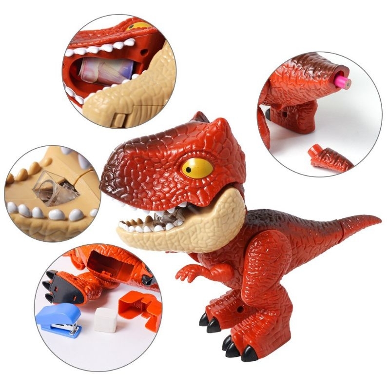 

[capt] Kotak Pensil Dino Peralatan Alat Belajar Serbaguna - Dinosaur Stationery 5 in 1 SF6