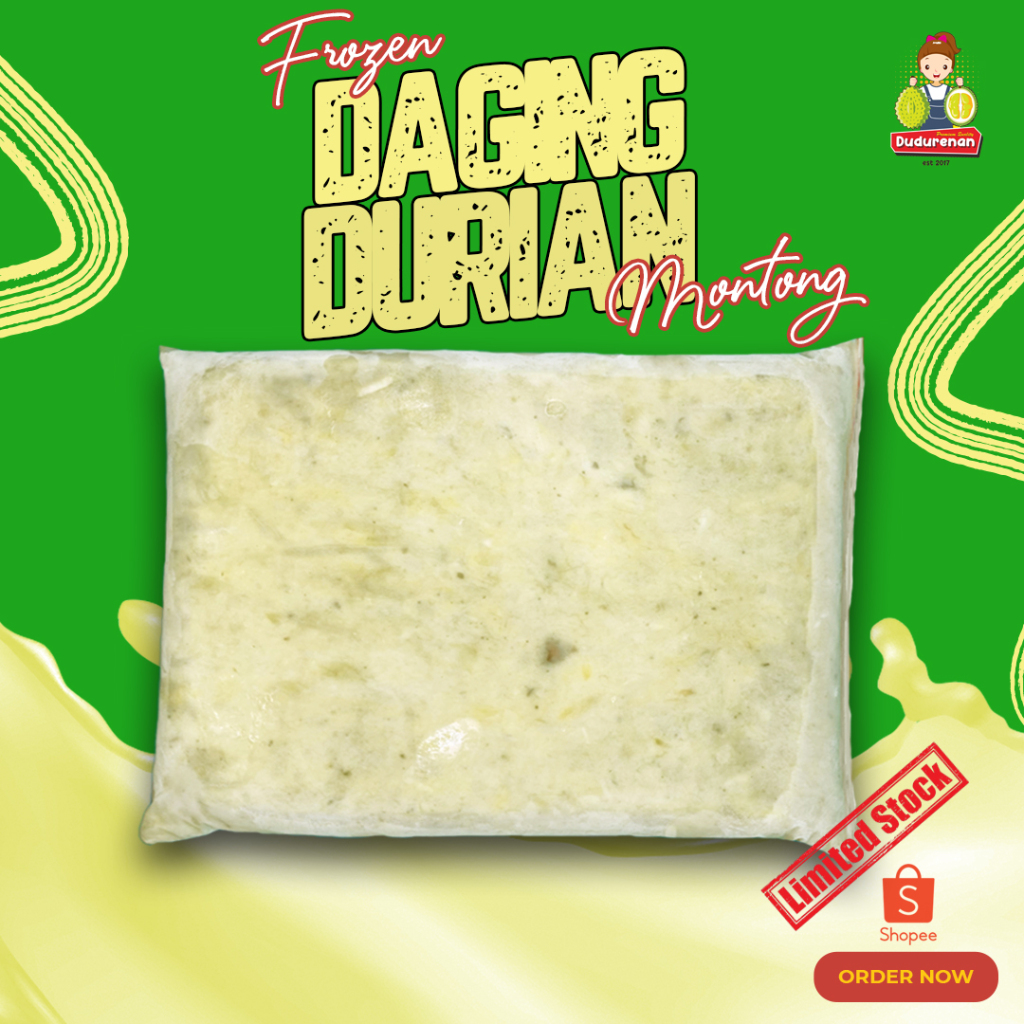 

[BANDUNG] Daging Durian Montong Beku 1kg (tanpa biji)