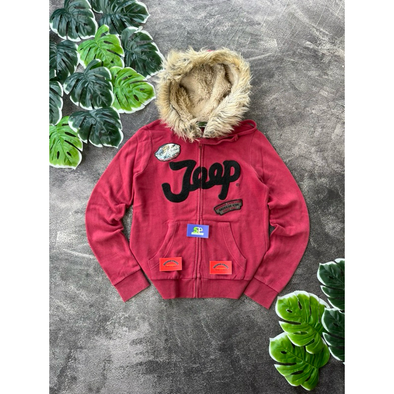 ZIP HOODIE JEEP SERPA TOPI BULU ORIGINAL