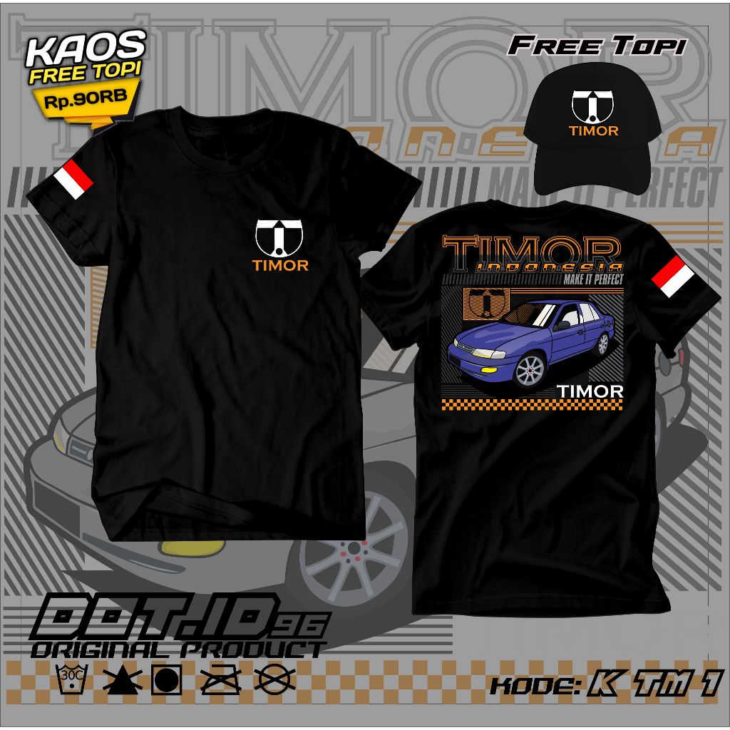 Kaos mobil Timor Free Topi