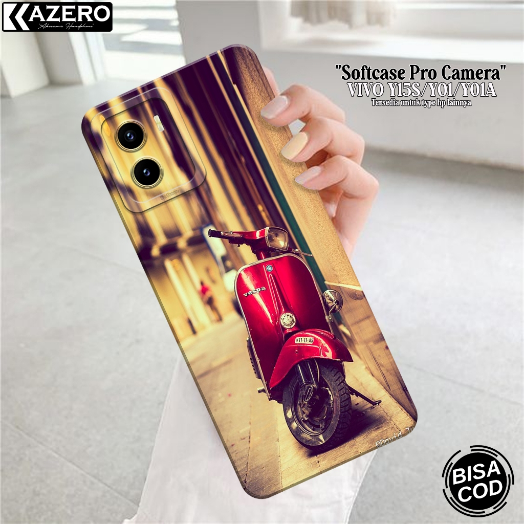 Case Hp Vivo Y15S/Y01 Terbaru - Case Vespa - Soft Macaron Pro Camera - Softcase Vivo Y15S/Y01 Terbar