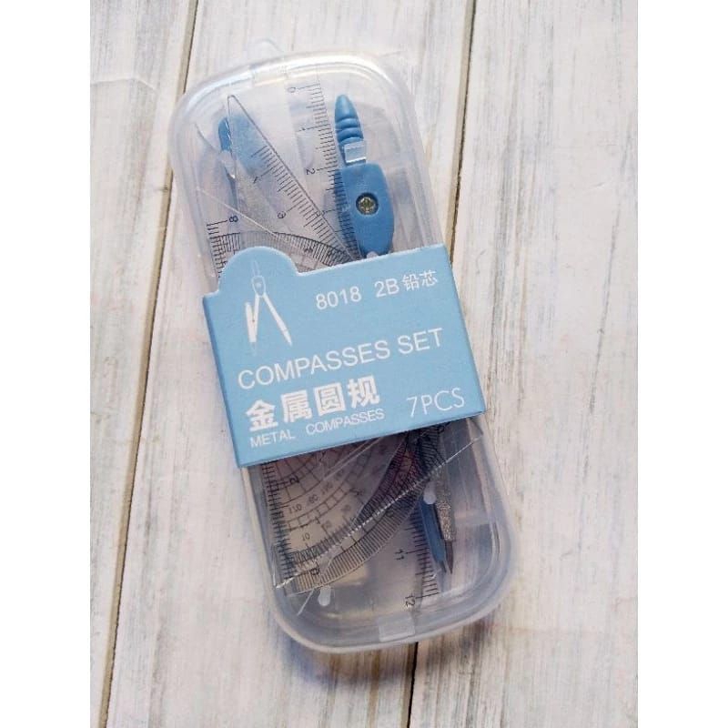 

ATK-POINT | COMPASS SET 8018 7PCS | math set jangka sekolah set jangka