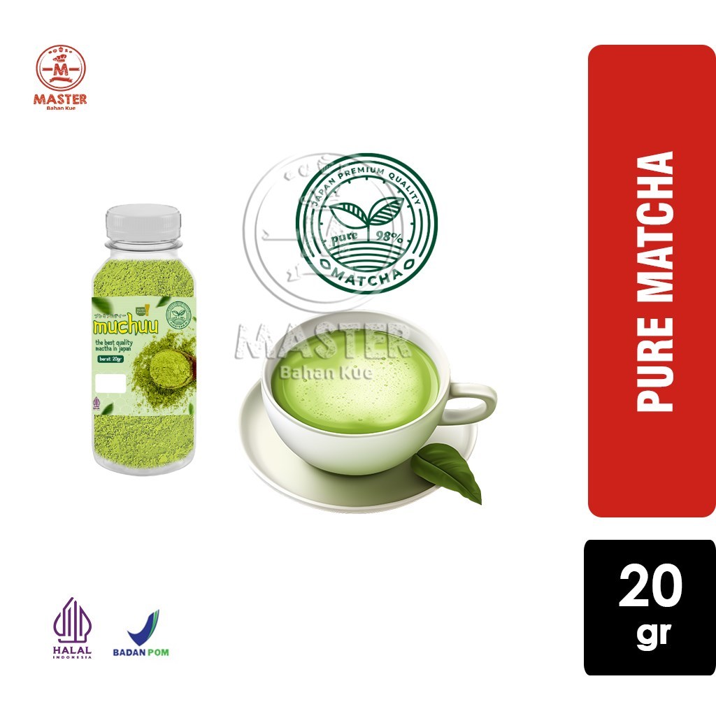 

Bubuk Matcha Powder PURE Japanese Matcha MUCHUU Premium [Botol 20gr]