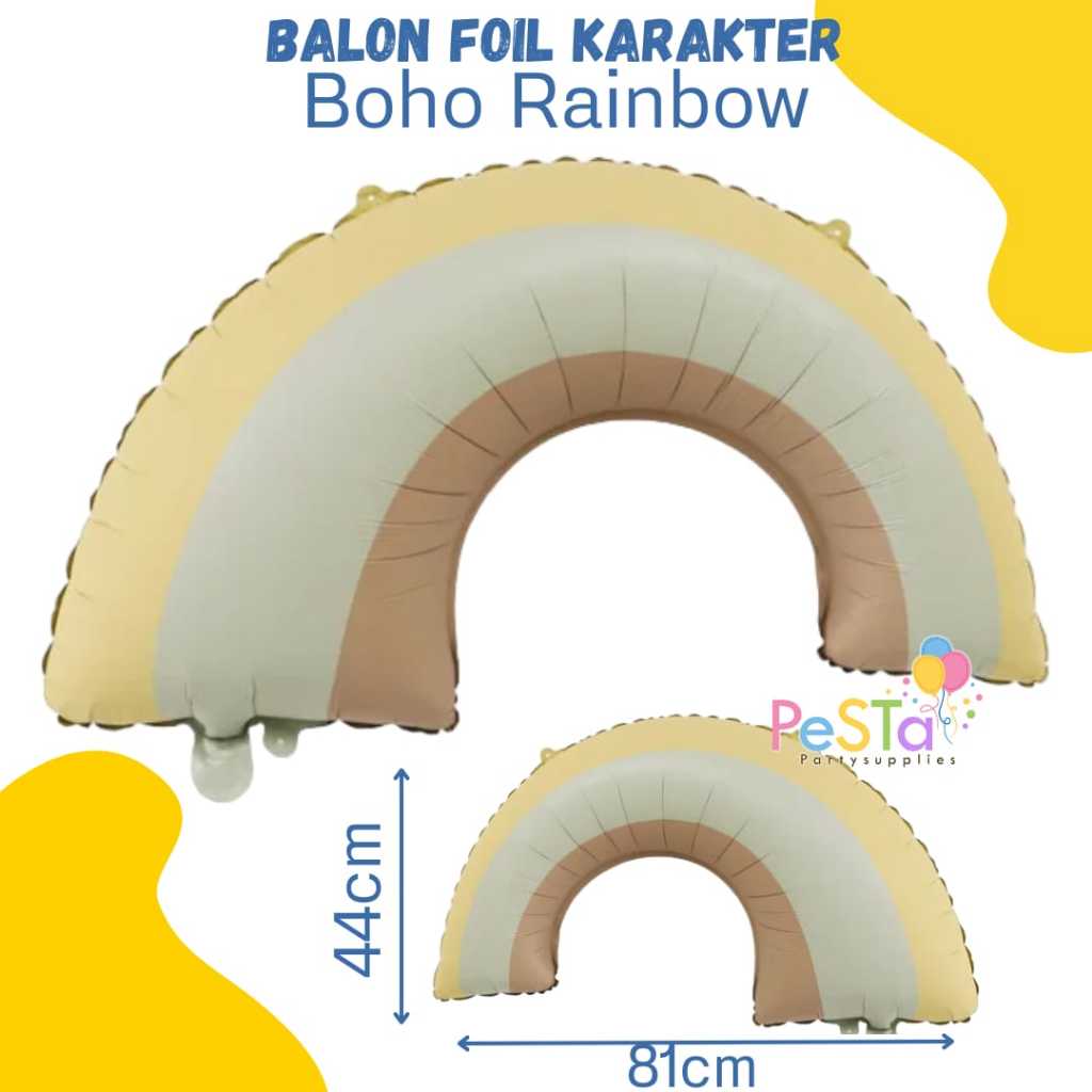 Balon foil Pelangi/balon foil pelangi coklat rainbow/rainbow chocolate foil balloons_PeSTapartysuppl
