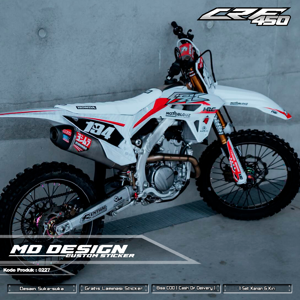 0227 (COD) Sticker Decal CRF 450 FullBody Bebas Request Terbaru - Sticker Premium CRF Terbaru - Stic