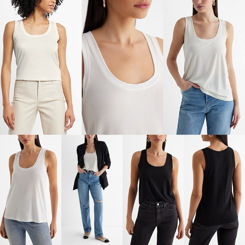 EXPRESS SILKY SKIMMING SCOOP NECK TANK ET14