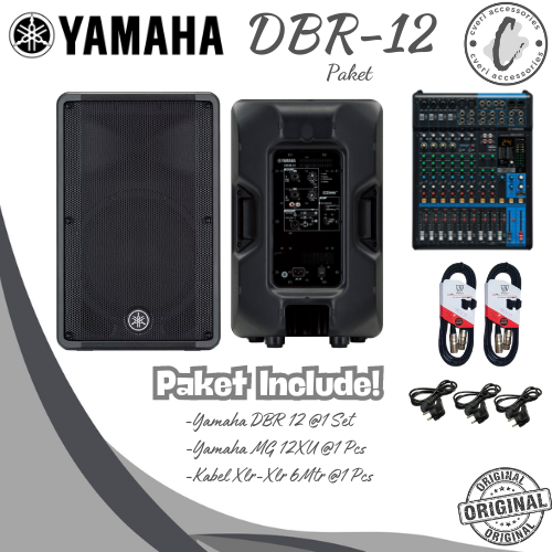 Yamaha DBR12 MG12XU Paket Sound System Speaker Mixer Audio Original DBR-12 MG-12XU