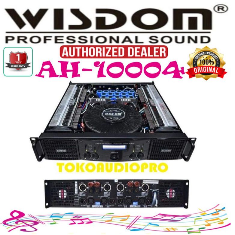 Wisdom AH10004   AH-10004 4-channel Power Amplifier Original AH-1004