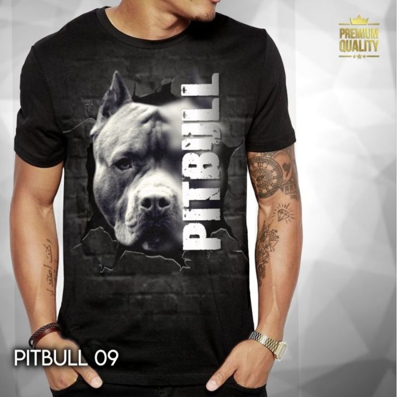 Baju Kaos Hewan ANJING PITBULL Pria dan Anak Dog Lovers Doggy Animal Tshirt Distro