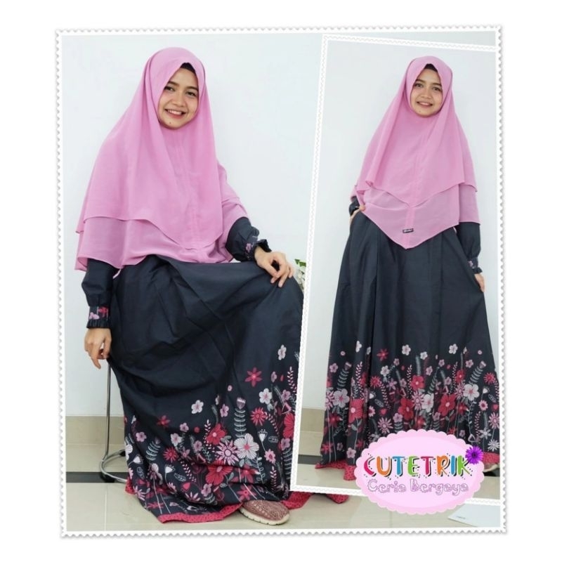 Cutetrik | Gamis dewasa motif bunga