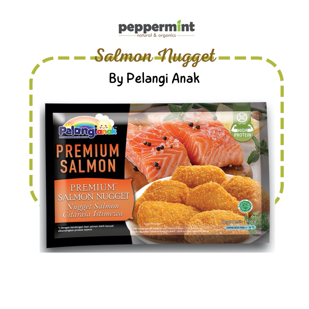 

Pelangi Anak Premium Salmon (350 gr) / Frozen Olahan Ikan Salmon Gluten Free