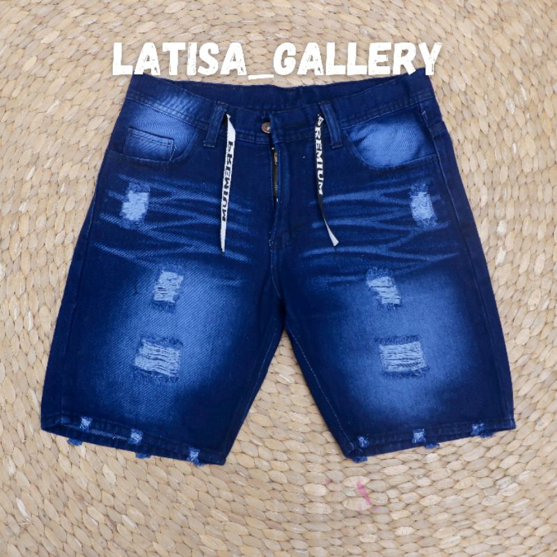 celana pendek pria - celana jeans sobek pendek cowok - celana jeans pria - celana pendek jeans sobek