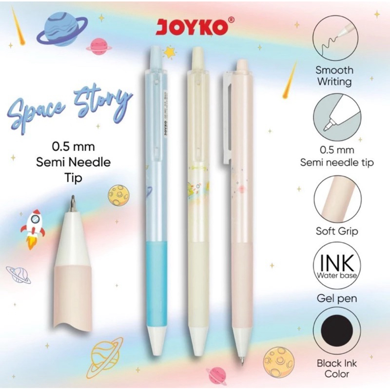 

Pena Pulpen Bolpen Joyko Space Story - Black