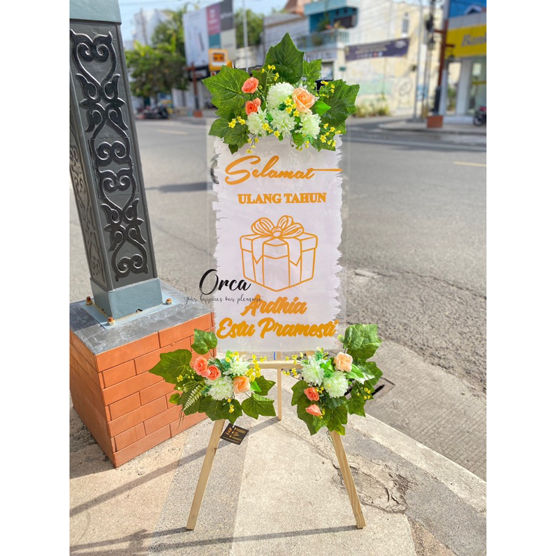 bunga papan akrilik karangan bunga akrilik papan ucapan akrilik papan bunga papan caruban madiun nga