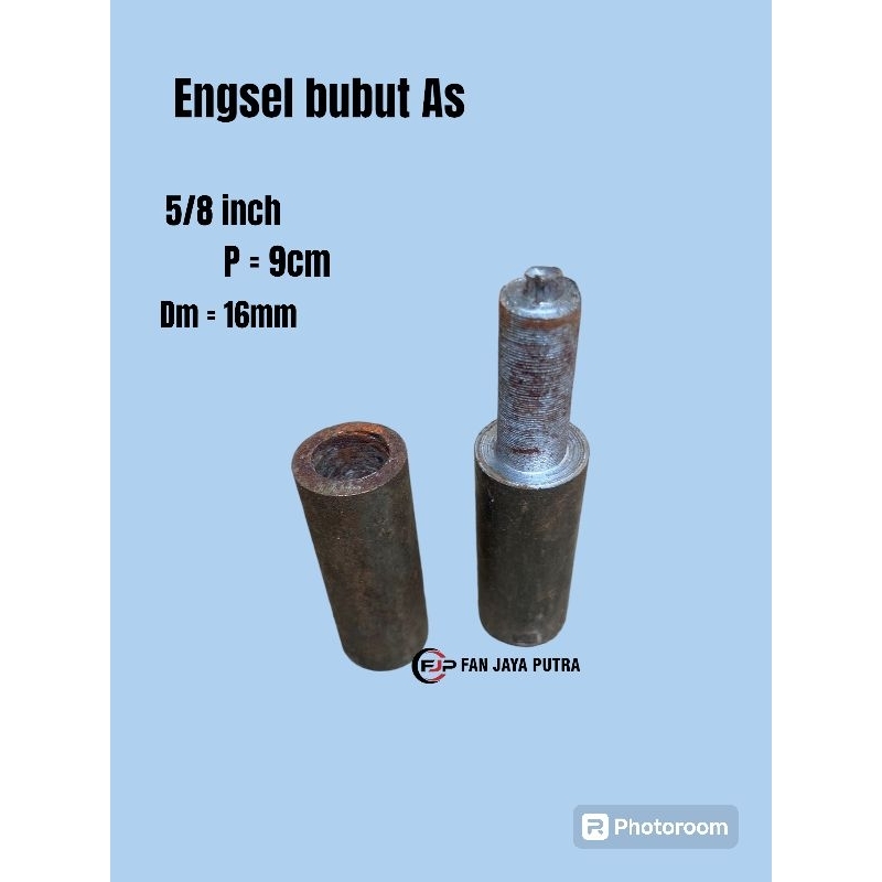 ENGSEL BUBUT AS 5/8 INCH PANJANG 9CM | ENGSEL BUBUT PINTU PAGAR BESI