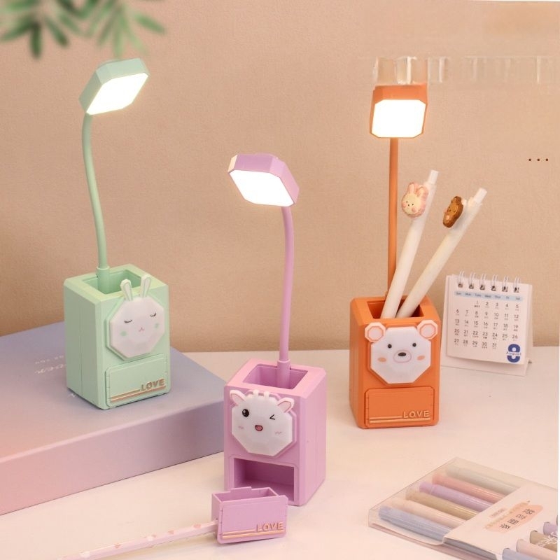 Lampu Baca Meja Serutan Rautan Pensil Motif Lampu Rabbit