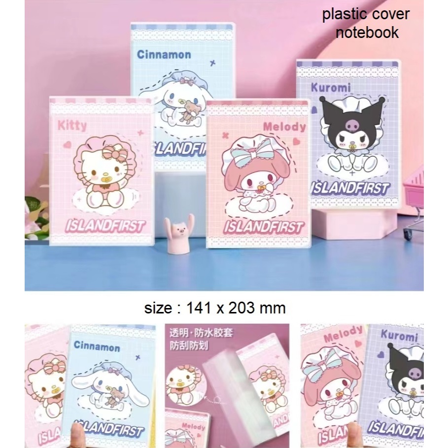 

Notebook sanrio A5 buku tulis diary melody kuromi cinnamoroll
