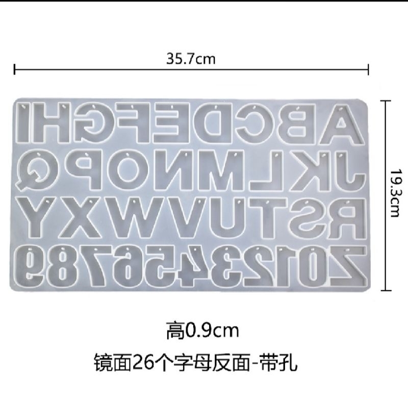 Cetakan Huruf Silikon Cetakan Alphabet Untuk Resin Epoxy Lycal