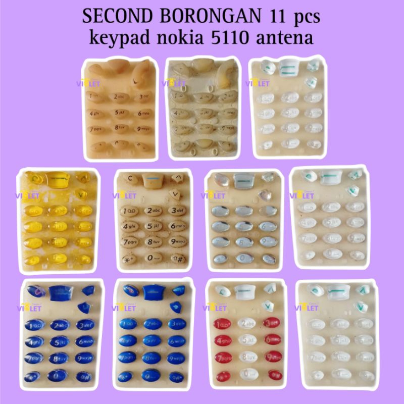 SECOND BORONGAN 11 pcs keypad nokia 5110 antena. keypad nokia 5110 antena keypad nokia jadul keypad 