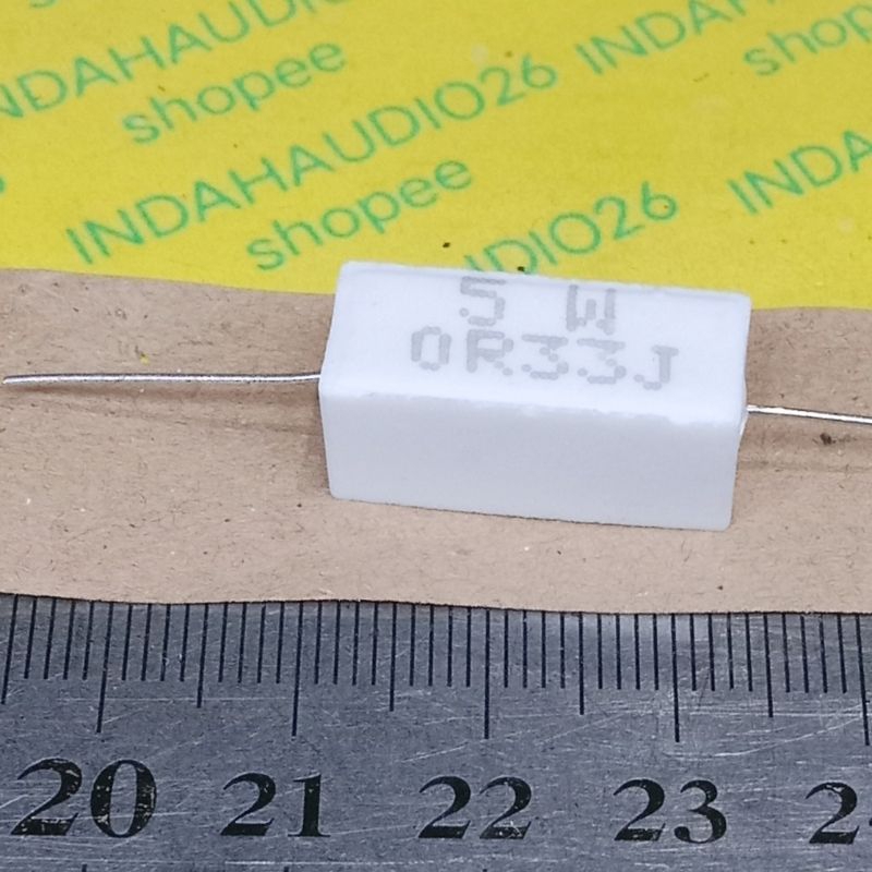 0R33 5W resistor kapur 0.33 ohm 5 watt  0,33 ohm 5watt kotak
