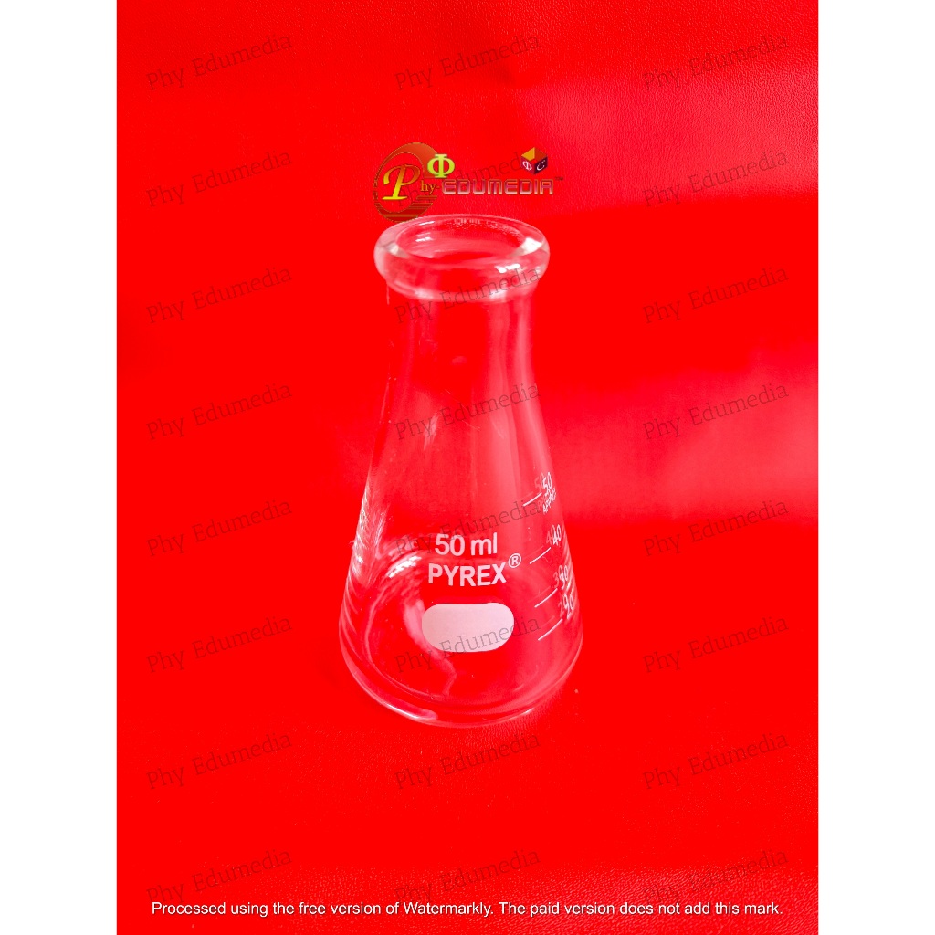 Erlenmeyer 50ml / Erlenmeyer Flask / Labu Erlenmeyer 50ml PYREX
