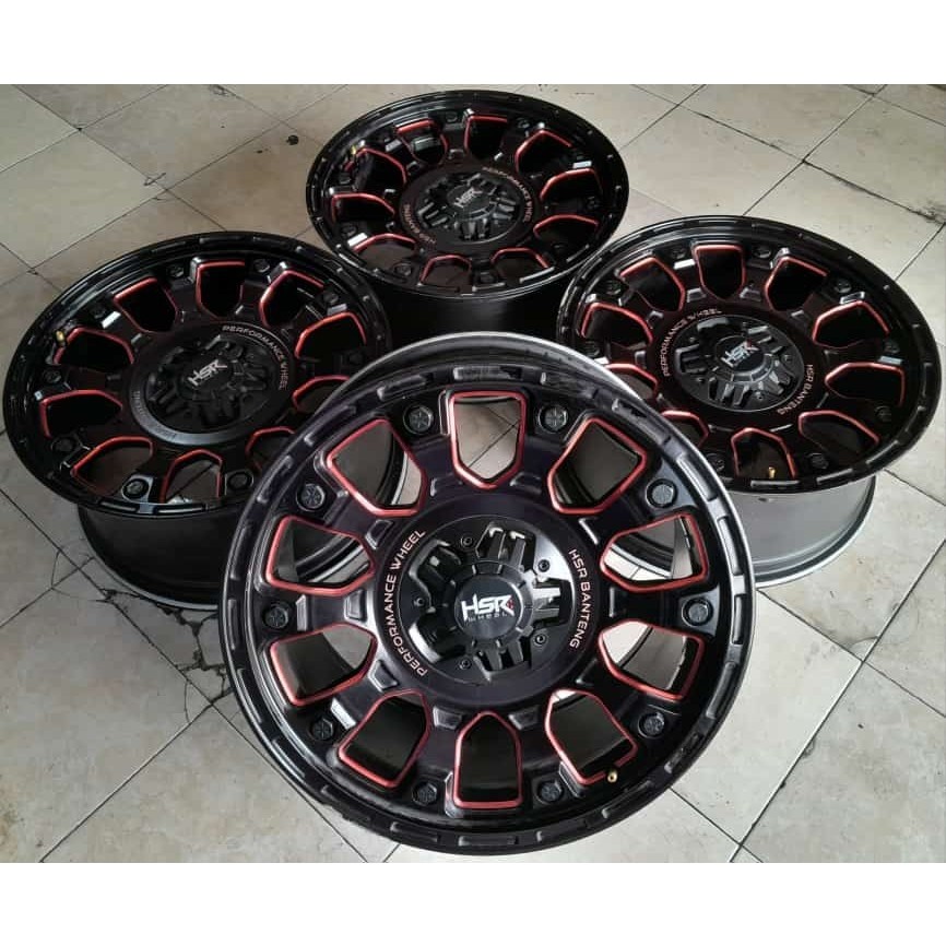 Velg bekas racing hsr banteng r18 buat mobil rubicron innova jeep chevrolet baut 5x114,3 5x127