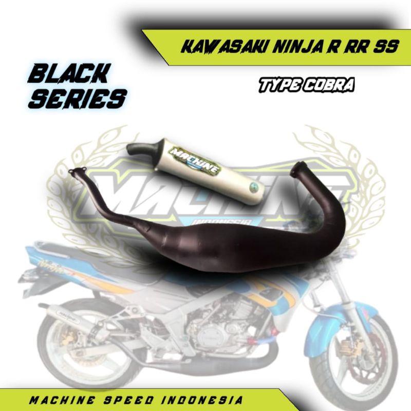 KNALPOT NINJA R SS RR COBRA HITAM DOFF SUPER GARING MACHINE BUKAN CMS RS1