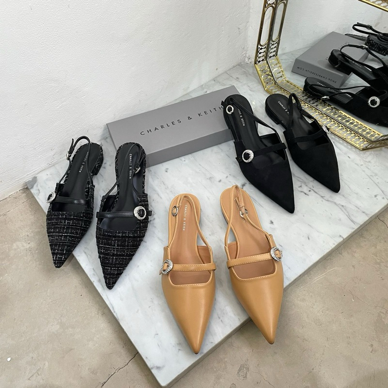 Flatshoes slingback with single strap import high quality fashion shoes sepatu flat wanita tali bela
