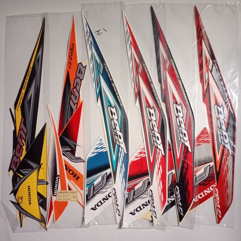STIKER STICKER STRIPING HONDA BEAT FI 2014 LIST BODY MOTOR BEAT FI 2014 LIST