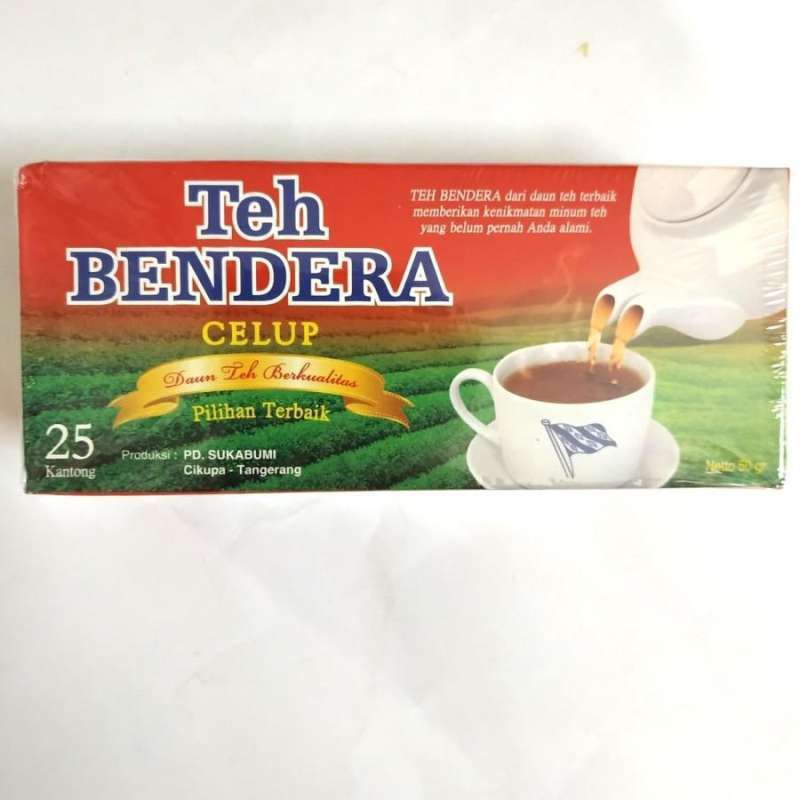 

teh bendera celup per box isi 25 kantong