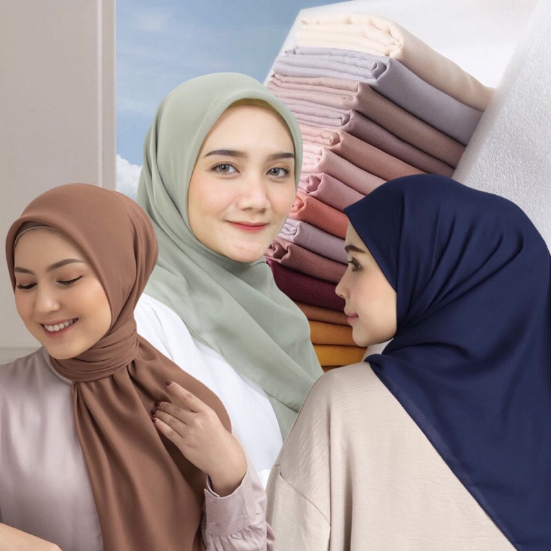Kerudung Segi Empat Paris // Paris Jadul // Segi Empat Paris Polos