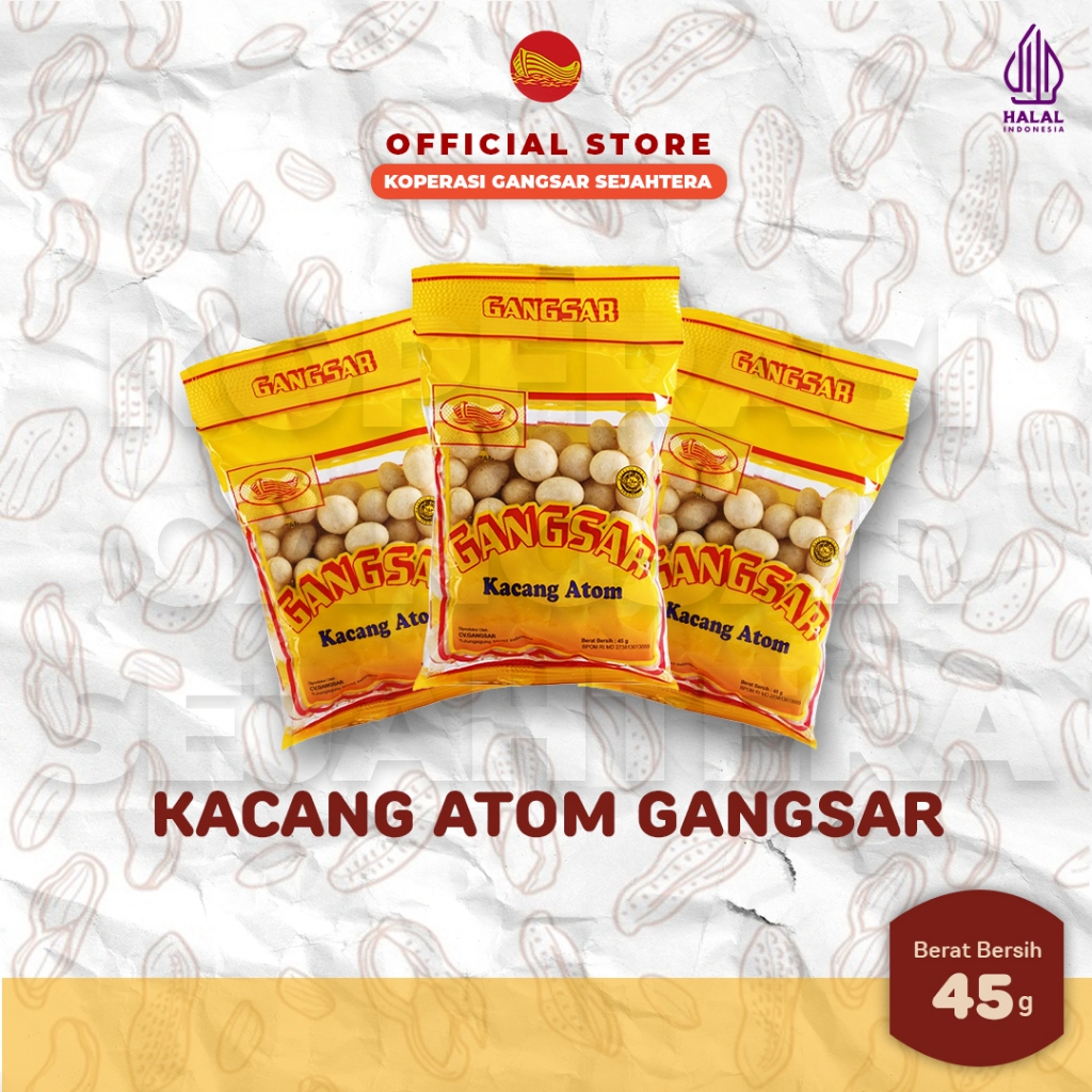 

KACANG ATOM GANGSAR 45gr