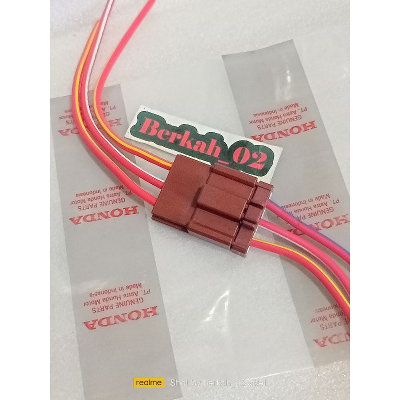 Soket spull ACG starter 3 pin Honda Beat esp, Scoopy fi, Beat street, Beat pop sepasang male dan fem