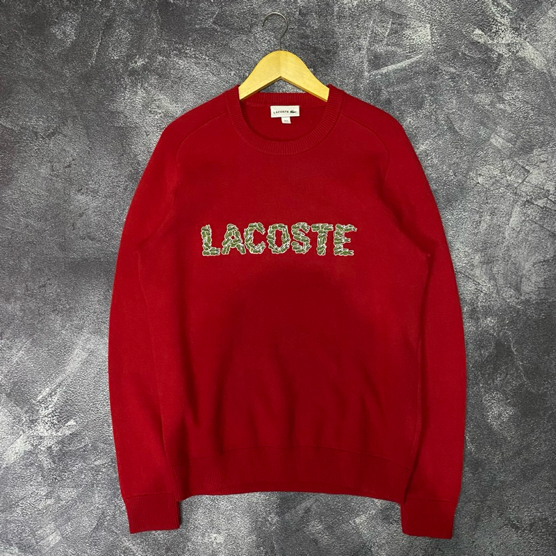 CREWNECK LACOSTE FULL PATCH BORDIR BOX LOGO SECOND ORIGINAL