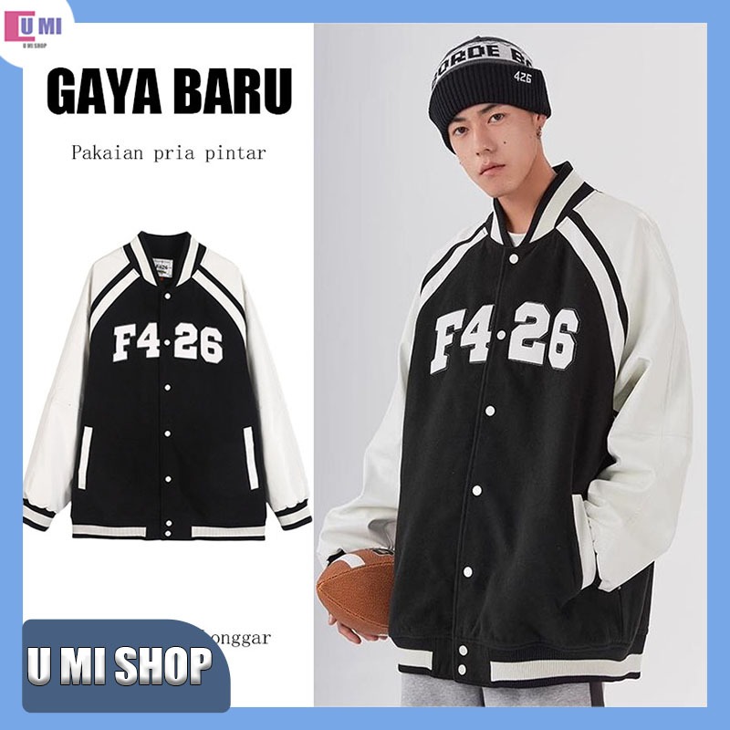 Jaket baseball pria Jaket varsity pria gaya korea Jaket oversize pria Jaket penerbangan pria Jaket b