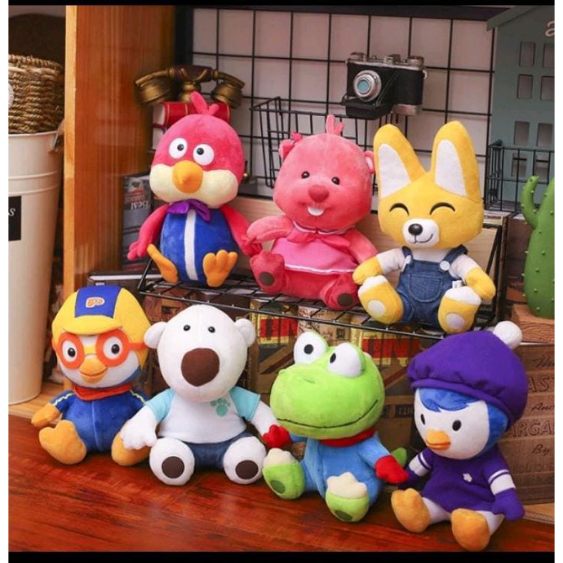 Boneka Pororo Petty Pobby Edi Crong Loopy Harry Toy Doll Ukuran 25cm Berkualitas SNI