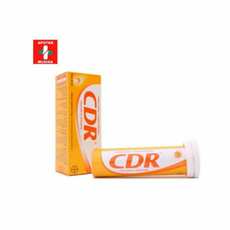 CDR EFFERVECENT BOTOL 10 TABLET, vitamin C, D, B6 effervecent untuk tulang sehat, memenuhi kebutuhan